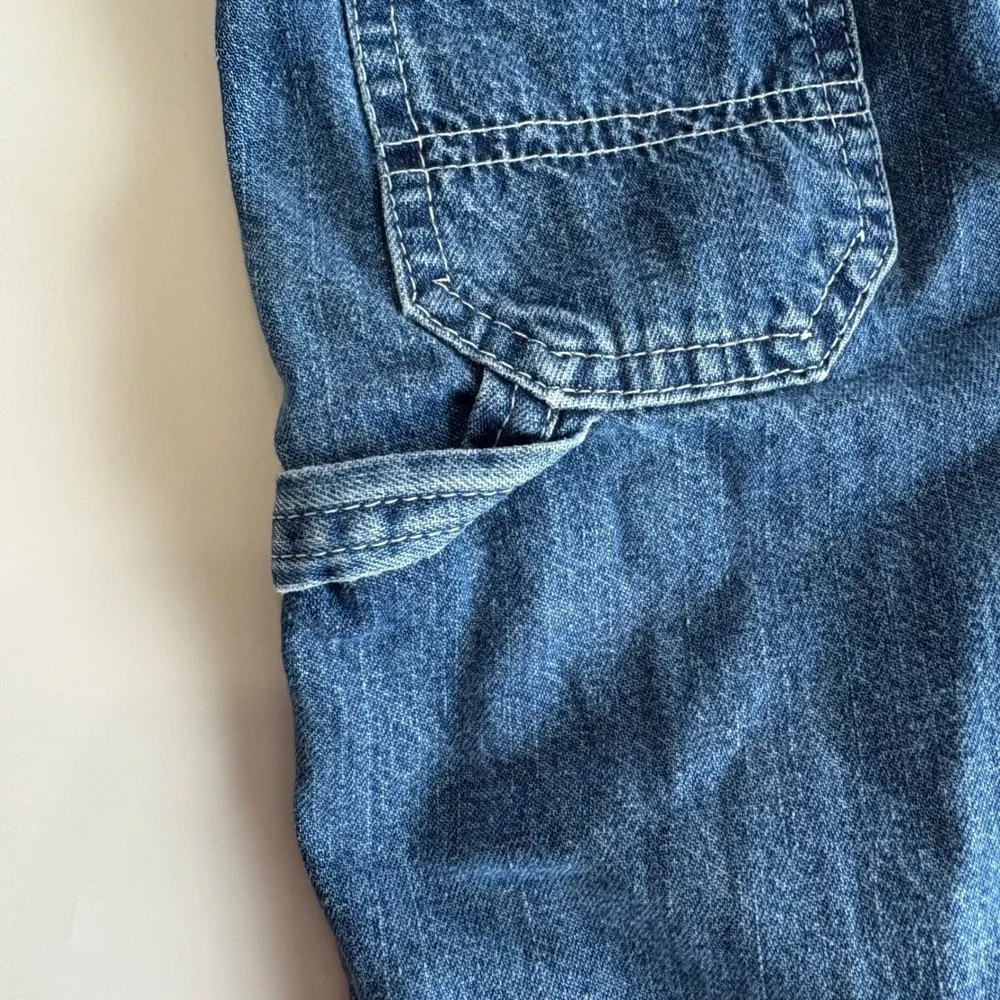 Oshkosh Bgosh‎ 18M Denim Shortalls Y2K Carpenter Blue Jean Overalls Medium Wash